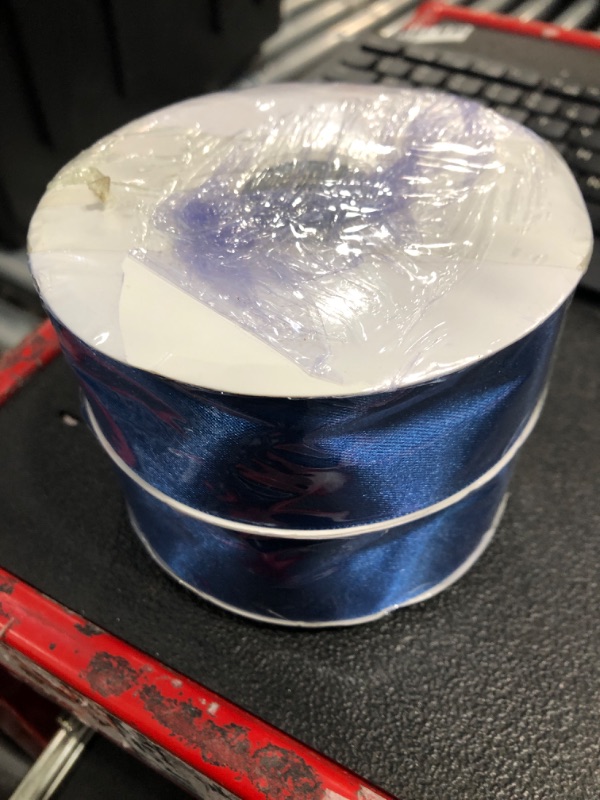 Photo 1 of 100 Yards 1 1/2 Inch Navy Blue Ribbon for Gift Wrapping Bouquet Accessories Navy Satin Ribbons for Hair Navy Fabric Ribbon for Graduation Ribbons Leis Wedding Invatation Bow Decoration