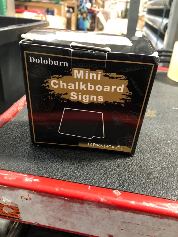 Photo 1 of 12 Pack 4"x3"Mini Chalkboard Signs for Chalk Sign for Food - Party - Buffet - Table Sign Chalkboard - Wedding - Bakery - Small