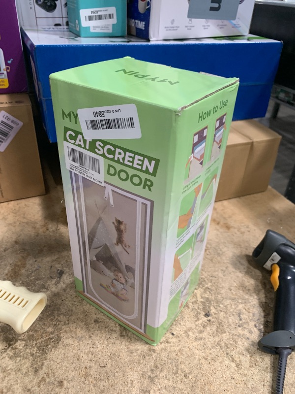 Photo 1 of ***UNKNOWN DAMAGES/UNTESTED**** Reinforced Cat Screen Door, 35.5X82” Heavy Duty Pets Proof Screen Door with Bilateral Zipper, Prevent Dogs Cats Running Out from Home, Bedroom, Living Room, Kitchen Patio Doo