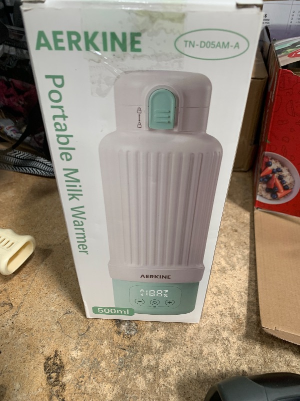 Photo 1 of ***FOR PARTS ONLY/NON-FUCNTIONAL (DENTED)***** AERKINE Portable Milk Warmer for Travel - The Portable Bottle Warmer On The Go with 16.9 Ounces Large Capacity and 10000mAh Long Battery Life, Meet All Your Baby Travel Essentials Needs(Green)