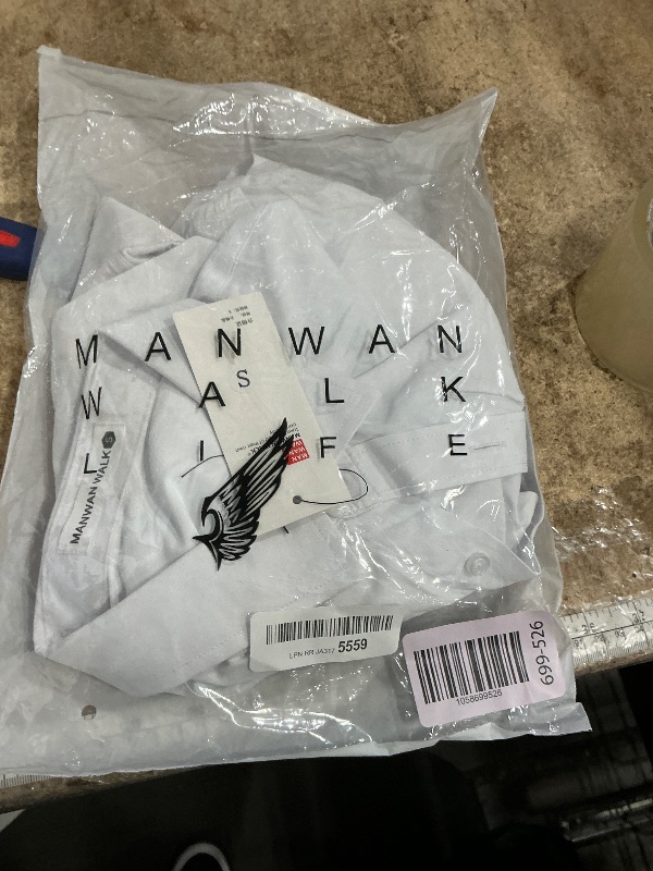 Photo 1 of ***DIRTYY*** Manwan walk Men's Slim Fit Business Casual Cotton Long Sleeves Solid Button Down Dress Shirts (Small, White)