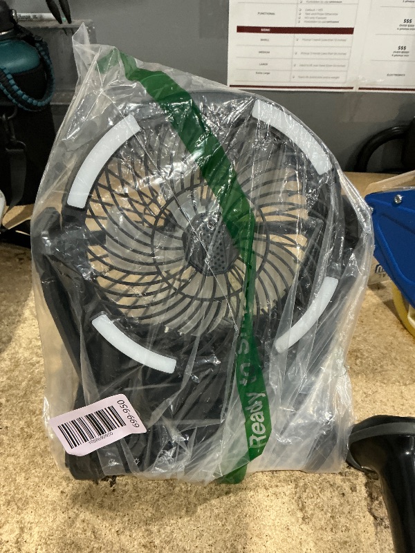 Photo 1 of ***FOR PARTS ONLY*** Rechargeable Camping Fan - 30000mAh Battery Powered Portable Fan with LED Lantern - 360°Rotation & 9 Speeds Battery Operated Outdoor Beach Tent Fans for Camping, Hiking, Travel, Home Office, Black