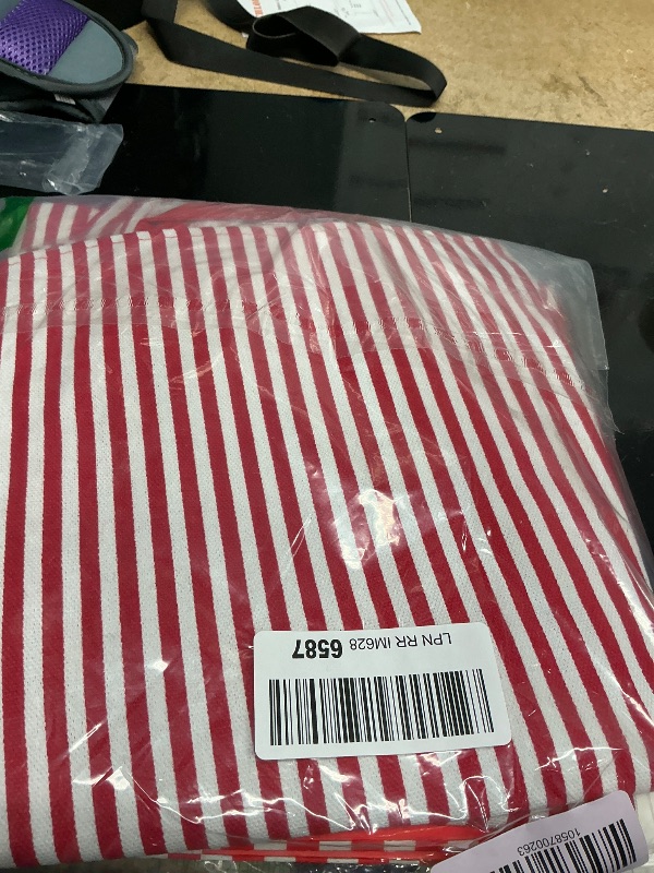 Photo 1 of ***(MISSING PARTS/ NOT A COMPLETE SET)***SATINIOR 8 Pcs Adult Waiter Costume Hot Dog Soda Jerk Movie Night Popcorn Costume Carnival Circus 50s Christmas Party(Red and White)