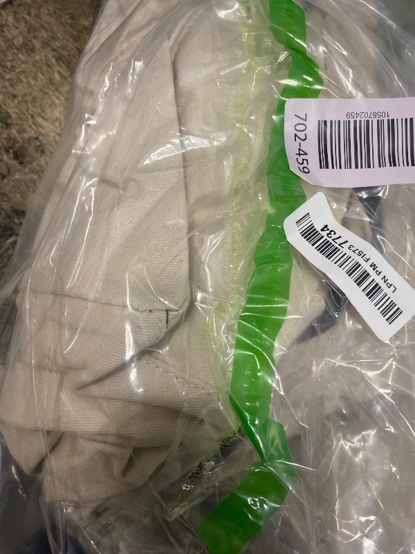 Photo 1 of *************MISSING 1************
2PCS Canvas Storage Bag, 12OZ Thick Soft Breathable Closet Organizer for Beddings, Comforters, Pillows, Blankets, Clothes, 25.6×18.5×8.7inch, Beige