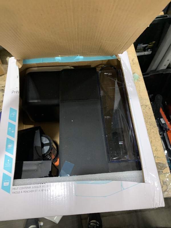 Photo 1 of ***FOR PARTS ONLY/ WATER RESERVOIR CRACKED*** Tastyle Single Serve Coffee Maker, Iced and Hot Coffee Machine for K Cup & Grounds, Compact Design, 40oz Removable Water Reservoir, 6 to 24 Oz Brew Sizes, Fits 7.3" Travel Mug, Black