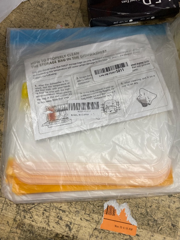 Photo 1 of 10 Pack Dishwasher Safe Reusable Bags, Leakproof Reusable Freezer Bags, BPA Free Food Storage Bags for Lunch Marinate Food Travel - 3 Gallon 3 Snack 4 Sandwich Bags