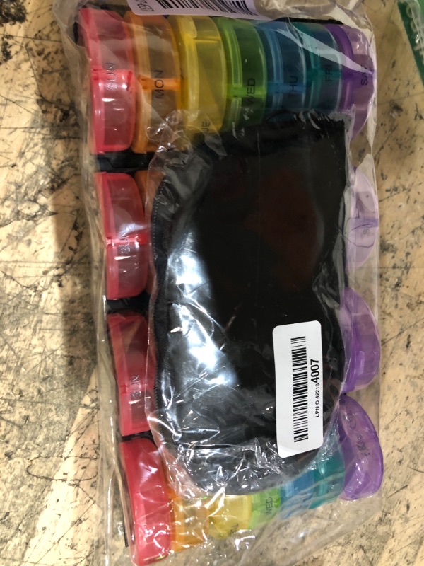 Photo 1 of ?Upgrade? Monthly Pill Organizer 2 Times A Day,One Month Box AM PM,Daily Cases Large 4 Week,Medication 28 Days Dispenser for Pills,Fish Oils, Vitamin,Supplement(Rainbow)…