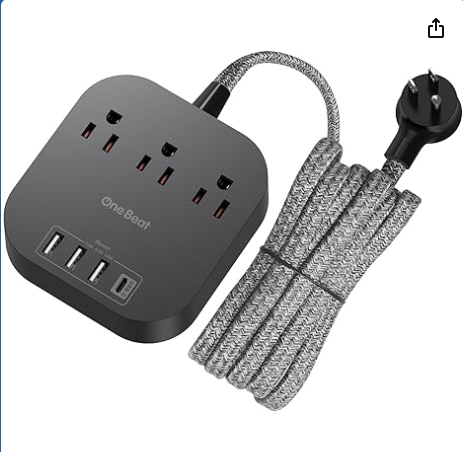 Photo 1 of ****PHOTO FOR ITEM REFERENCE STYLE DIFFERS***** Power Strip - Extension Cord with USB C Ports, 3 Outlets 4 USB Desktop Charging Station, Flat Plug Power Strip Non Surge Protector