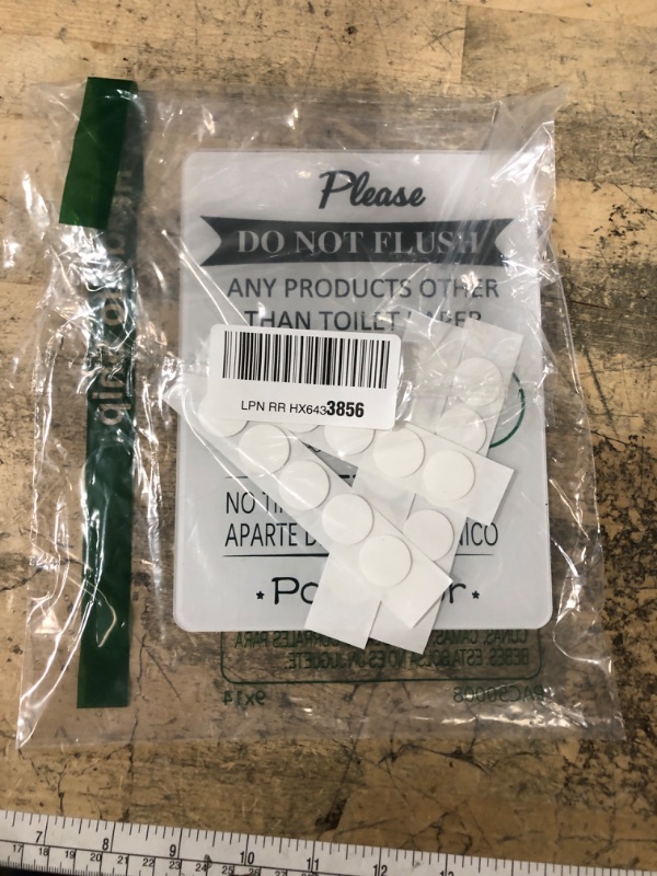 Photo 1 of 6 * 8Inch Bathroom Sign Do Not Flush Durable Designer Sign Premium Finish Acrylic Decor Sign Flush Only Toilet Paper (6 * 8Inch)