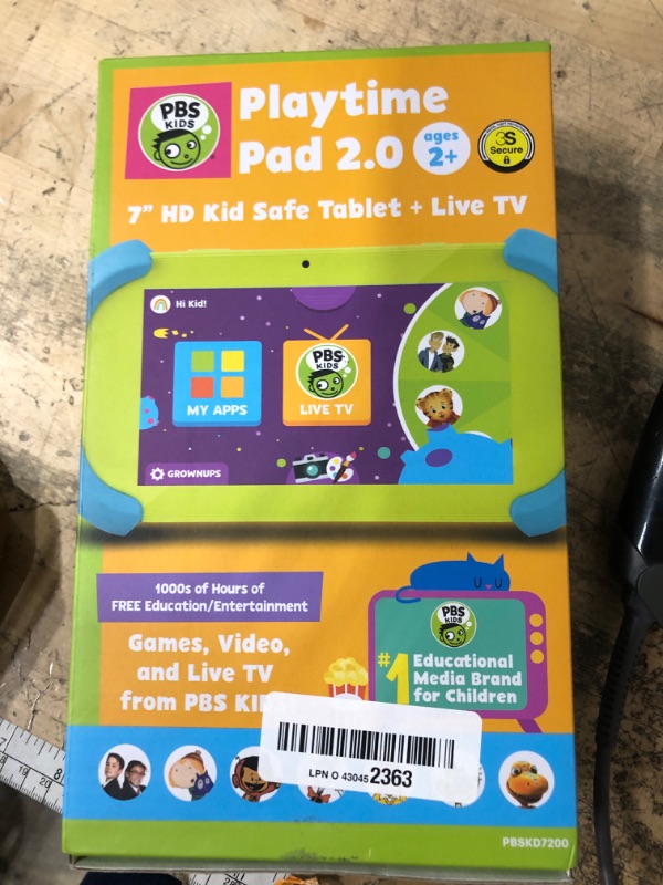 Photo 1 of **MISSING CHARGER CORD ALSO POSSIBLY HAS FAULTY BATTERY KEEPS RESTARTING FROM BOOT UP SCREEN AND WONT POWER OFF** Core Innovations PBS Kids Playtime Pad+ 7" HD Kid-Safe Android Tablet + Live TV
