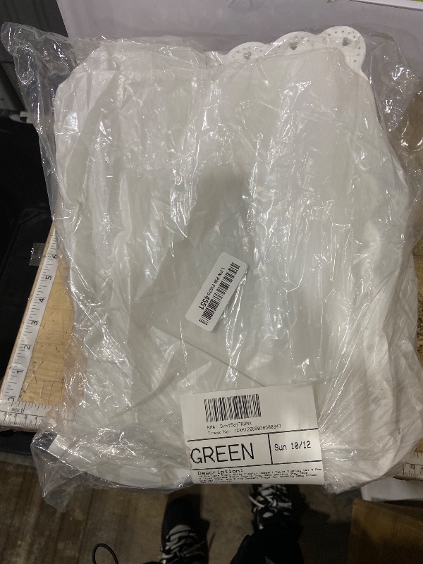 Photo 1 of 10 Pcs Cake Stand White Plastic Dessert Table Display Set 4 Pcs 3 Tired Cupcake Stand Cookie Tray Rack Serving Tray Cake Display Tower and 6 Pcs Dessert Trays for Wedding Baby Shower Tea Party (White)