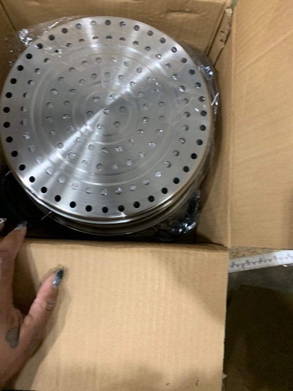 Photo 1 of **POSSIBLY FOR PARTS/UNTESTED** MANO Steamer Pot for Cooking 11.8 inch Steam Pots with Lid 2-tier Stainless Steel Steaming Pot Multipurpose Cookware with Handle for Vegetable, Dumpling, Stock, Sauce, Food