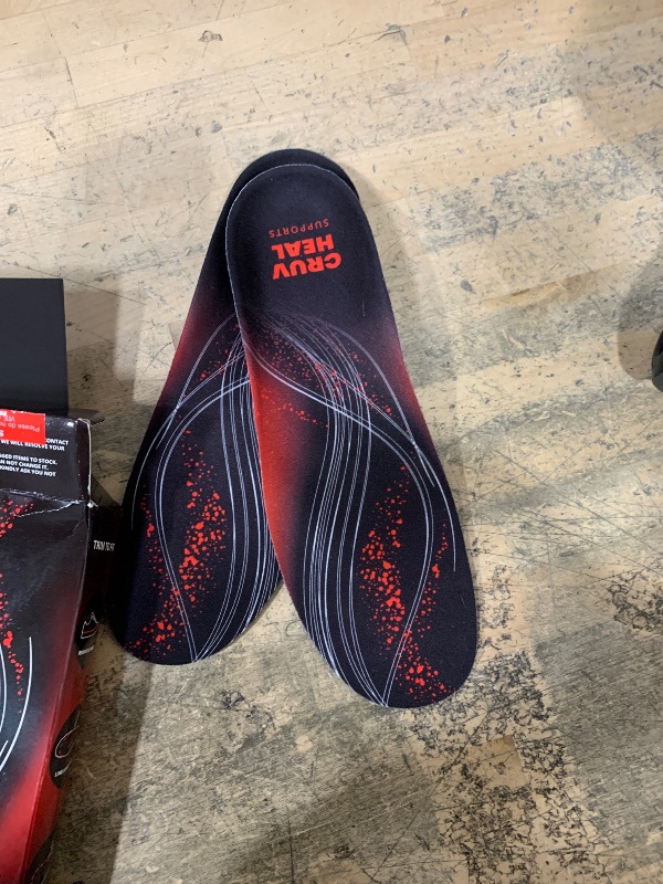 Photo 1 of 220+ lbs Plantar Fasciitis High Arch Support Insoles Men Women - Orthotic Shoe Inserts - Boot Work Shoe Insole (M, Black)