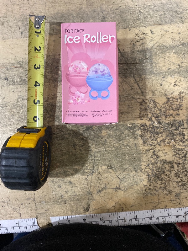 Photo 1 of 2 Pack Ice Roller for Face, Face Ice Roller for Women Face Neck Body and Eye, Ice Face Roller Tones Skin Eliminates Puffiness Ice for Face Ice Mold (Pink Blue)