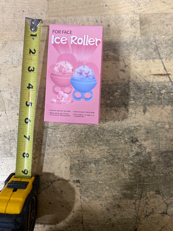 Photo 1 of 2 Pack Ice Roller for Face, Face Ice Roller for Women Face Neck Body and Eye, Ice Face Roller Tones Skin Eliminates Puffiness Ice for Face Ice Mold (Pink Blue)