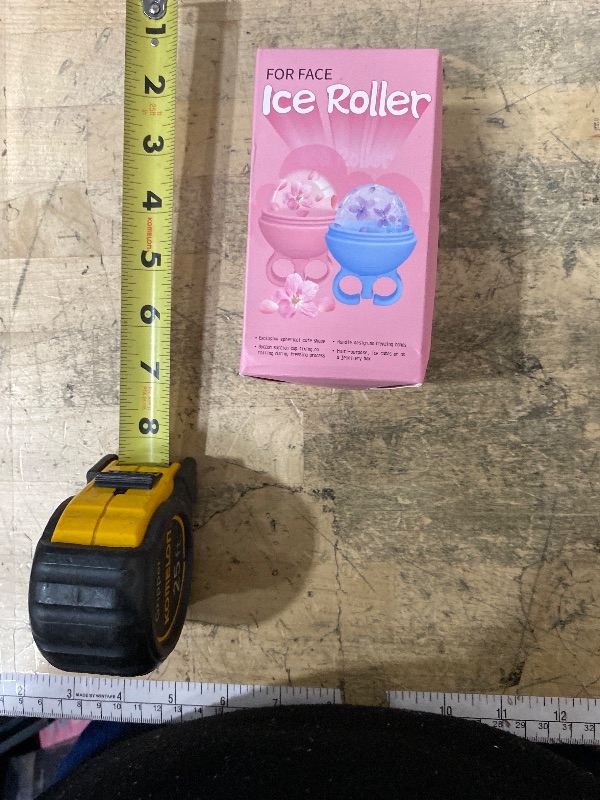 Photo 1 of 2 Pack Ice Roller for Face, Face Ice Roller for Women Face Neck Body and Eye, Ice Face Roller Tones Skin Eliminates Puffiness Ice for Face Ice Mold (Pink Blue)
