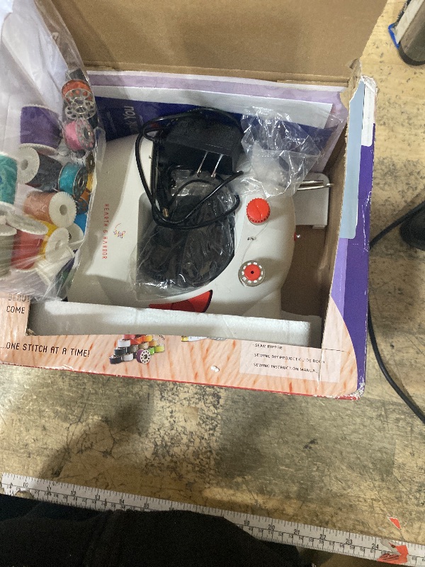 Photo 1 of (NEEDS BATTERIES) Mini Sewing Machine for Beginners Adult, 48-Piece Portable Sewing Machine, Dual Speed Adults and Kids Sewing Machines, Travel Beginner Sewing Machines with Sewing Kit and Book