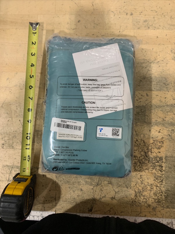 Photo 1 of 10 Set Compression Packing Cubes for Travel Essentials,Compressible Expandable Packing Cubes for Suitcase,OlarHike Luggage Organizer Bags for Travel,Handy Helper for Organizing Clothes(Blue Gray)