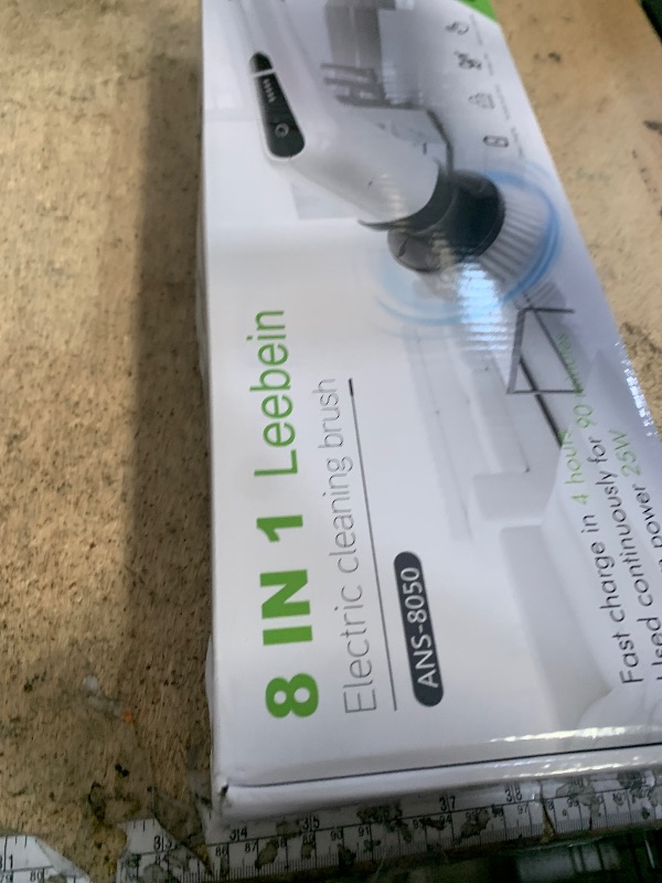 Photo 1 of (sold for parts only) Leebein Electric Spin Scrubber, Cordless Cleaning Brush with 8 Replaceable Brush Heads, Tub and Floor Tile