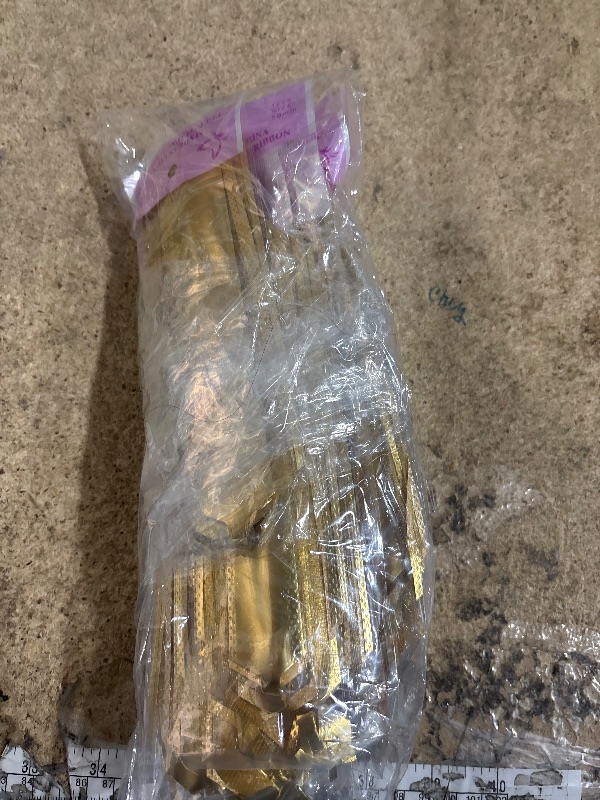 Photo 1 of 12 PCS 6 Inch Large Pull Organza Golden Bows - Perfect for Gift Wrapping, Wedding Decor, Car Bows, Birthday Parties, Christmas and Valentine's Day