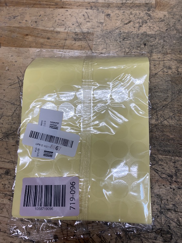 Photo 1 of 0.75" Clear Circle Dot Stickers (1050 Pcs), Transparent Self-Adhesive Seals for Envelope, Cosmetic Box, Gift Bag, Mail, PVC Material, Round Wafer Package Seals