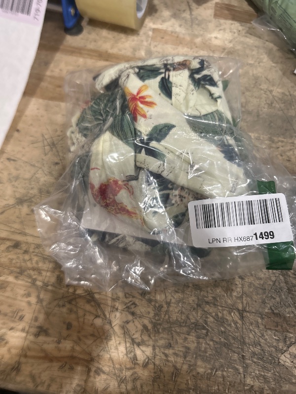 Photo 1 of **Shorts Only** 
JOGAL Men's Flower Casual Button Down Short Sleeve Hawaiian Shirt Suits  White Size-2XL