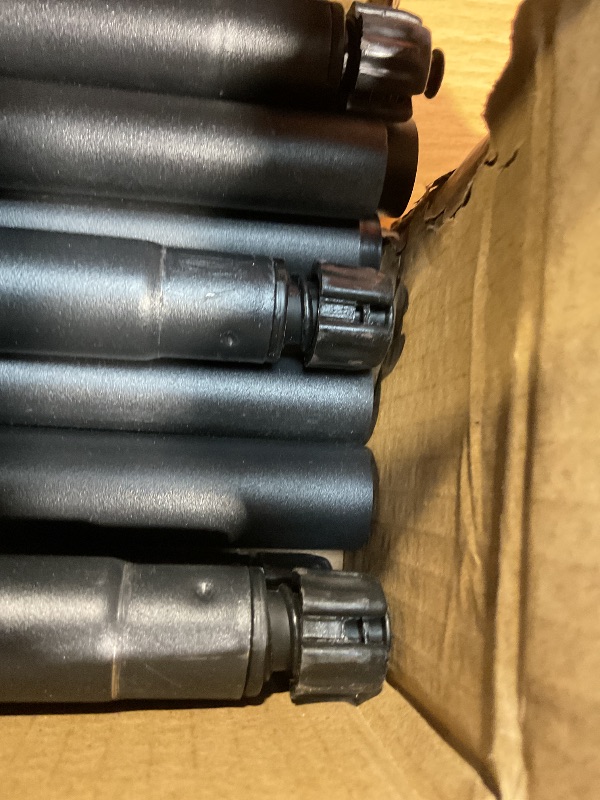 Photo 1 of **SCRATCH DAMAGE ON END**Industrial Curtain Rods for Windows 66 to 120 Inches, Blackout Wrap Around Curtain Rod, for Indoor and Outdoor, 7/8 Inch Diameter, 95 to 150 Inches, Black