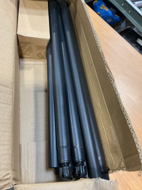Photo 1 of **SCRATCH DAMAGE ON END**Industrial Curtain Rods for Windows 66 to 120 Inches, Blackout Wrap Around Curtain Rod, for Indoor and Outdoor, 7/8 Inch Diameter, 95 to 150 Inches, Black