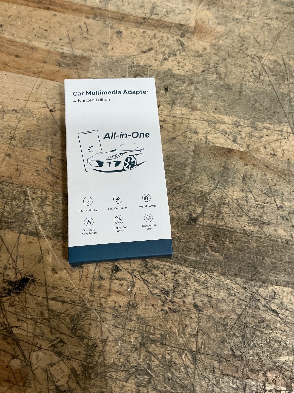 Photo 1 of **POSSIBLY FOR PARTS/RESTARTS ALOT** 3-in-1 Wireless CarPlay Adapter, Car TV Mate Pro Max 2025 Upgraded [Metal & Glass Case] Convert Wired to Wireless Apple Car Play/Android Auto or HDMI for Fire TV Stick, Compatible for 2016+ Vehicles