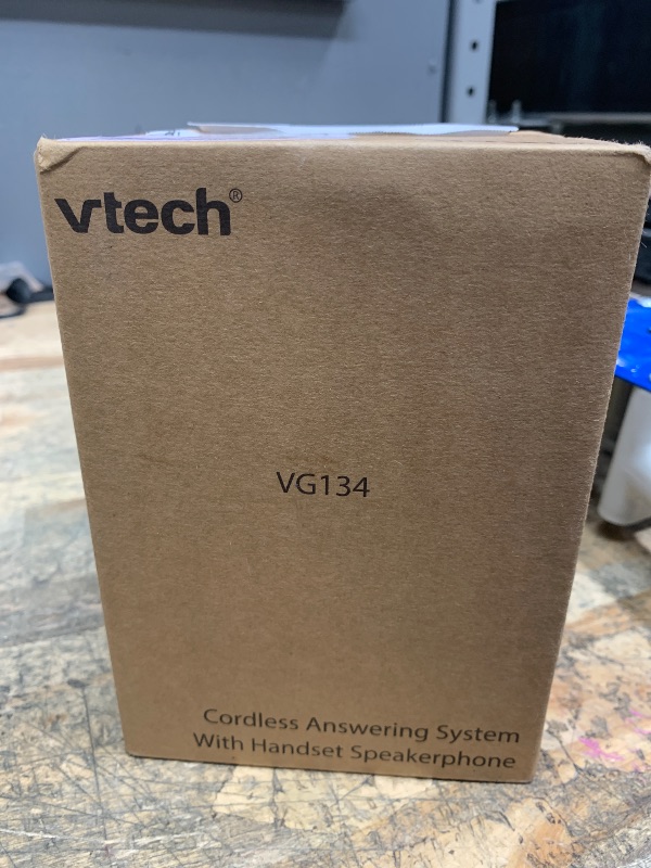 Photo 1 of [New] VTech VG134 DECT 6.0 Cordless Home Phone with Bluetooth Connection, Digital Answering Machine, Backlit Display,Full Duplex Speakerphone, Caller ID/Call Waiting,1000 ft Range (White/Grey)