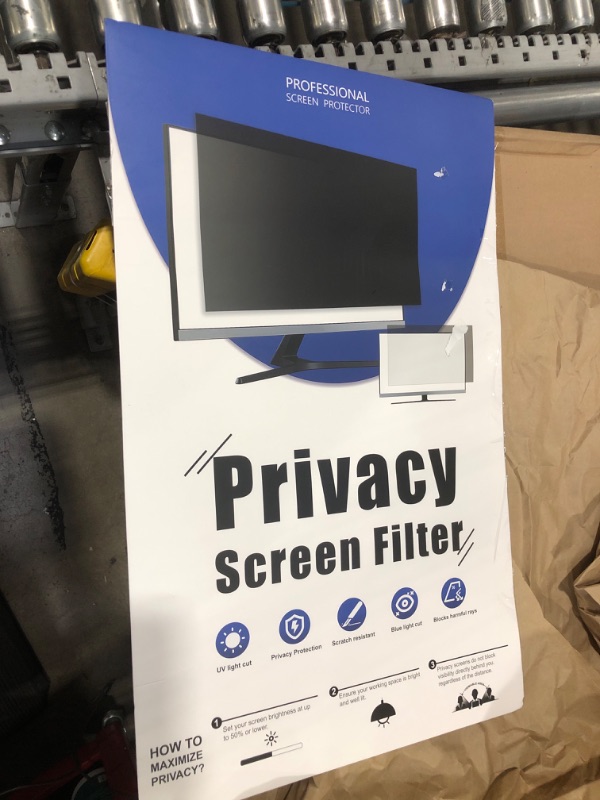 Photo 1 of [2-Pack] 27 Inch Privacy Screen for Computer Monitor 16:9 Aspect Ratio, Eye Protection Anti Blue Light Glare Shield, 27inch Removable Black Blackout Anti Spy Desktop Security Private Filter