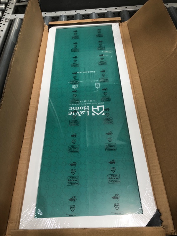 Photo 1 of (PLEXGLASS CUT) (MINOR DAMAGE) LaVie Home 10x30 Picture Frame White, Panoramic Picture Frame for Wall Decoration, Classic Black Minimalist Style Suitable for Decorating Houses, Offices, Hotels?1 Pack?