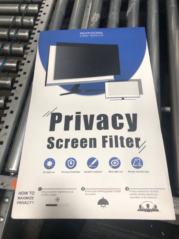 Photo 1 of [2-Pack] 27 Inch Privacy Screen for Computer Monitor 16:9 Aspect Ratio, Eye Protection Anti Blue Light Glare Shield, 27inch Removable Black Blackout Anti Spy Desktop Security Private Filter