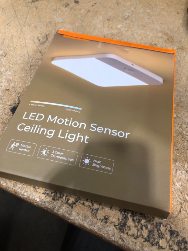 Photo 1 of **FOR PARTS** FULEN Motion Sensor Ceiling Light Fixture, Cordless Closet Light Battery Operated, Rechargeable Magnetic Mount LED Shower Light for Bathroom,Stairs,Garage,Hallway,3 Color Temperatures,Remote Control