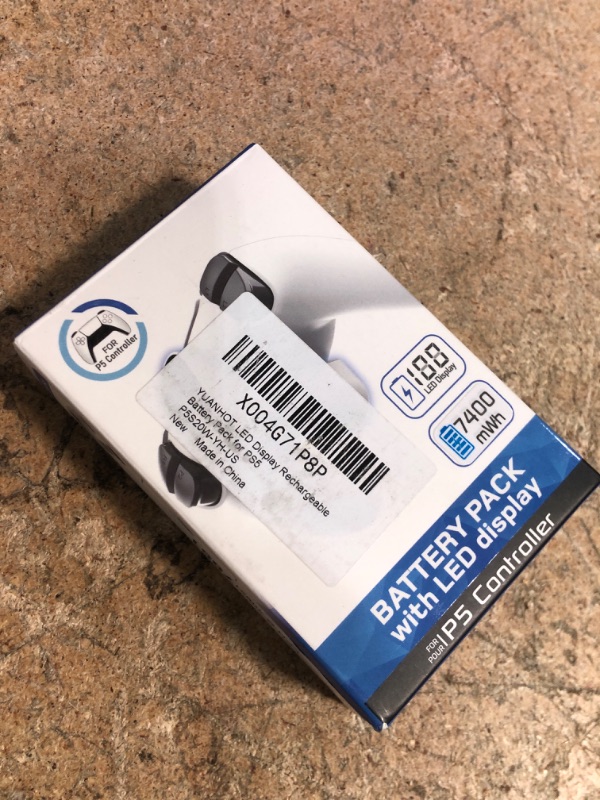 Photo 1 of YUANHOT LED Indicator Rechargeable Battery Pack for PS5 and PS5 Edge Controller, 7400mWh Battery Extender for PlayStation 5 and PlayStation Elite Controller, Play and Charge Kit for PS5 Accessories