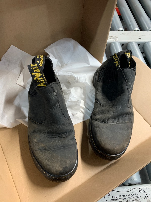 Photo 1 of ***(HEAVILY USED/ MINOR DAMAGE)***Dr. Martens Unisex Chelsea Boot, Black Pit Quarter, 10 US Men
