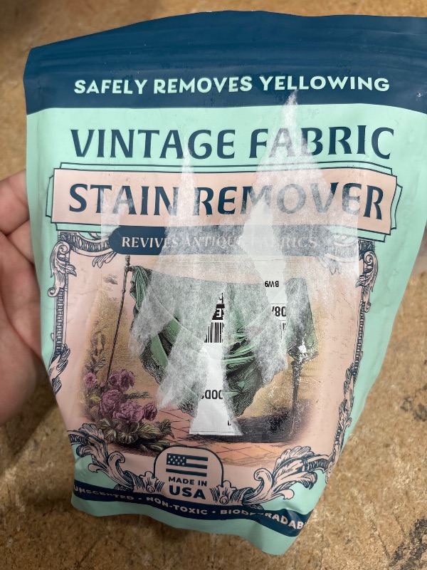Photo 1 of [1lb] Vintage Fabric Stain Remover - Safely Cleans Retro & Antique Textiles - Made in the USA - Gently Removes Yellowing & Tough Stains From Vintage Linens, Quilts, Dresses, Doilies, & more