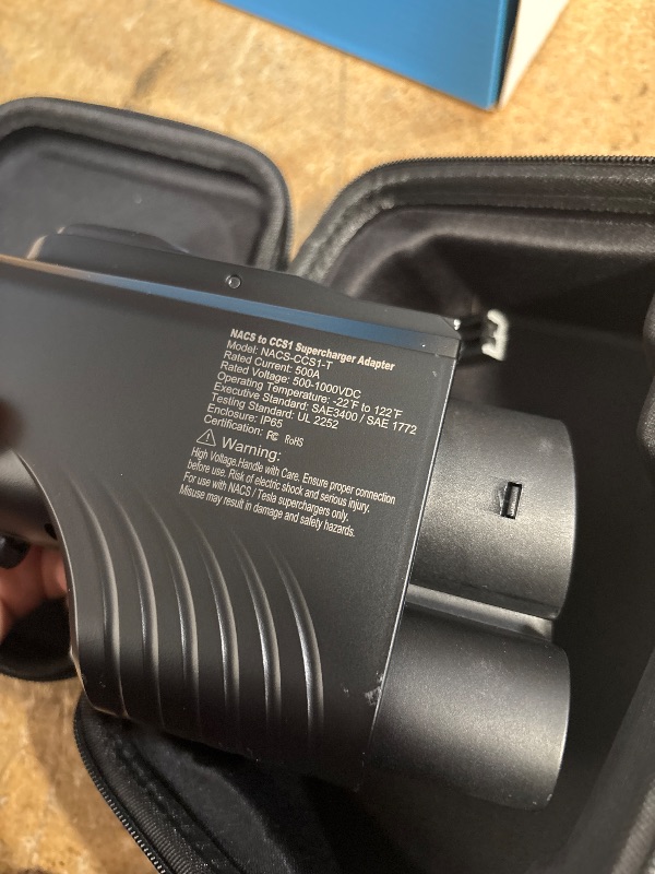 Photo 1 of NACS to CCS1 EV Adapter–UL2252 Certified–500A 1000V NACS DC Adapter–Compatible with Tesla Supercharger–Fit for Nissan,Rivian,Ford,GM,Lucid,Mercedes,Volvo,Hyundai,Kia,Polestar,Genesis,Honda,Acura,JLR