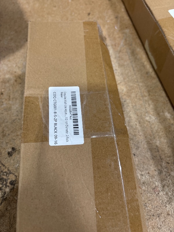 Photo 1 of **PARTIAL SET/MISSING ASSEMBLY PIECES** Coquilles Multi-Use Adjustable Magnetic Curtain Rods for Doors, Windows, Tool Boxes, 9-16 Inch, Easy Installation?2-Pack?Black