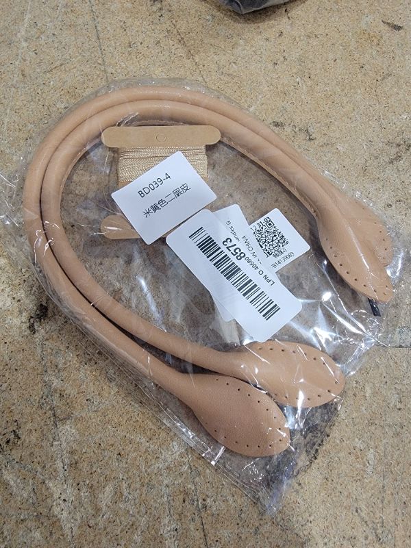 Photo 1 of 2Pcs Leather Purse Handles Genuine Leather Bag Straps Handle for Handbag, Cowhide Leather Handbag Handles(Beige)