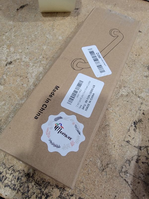 Photo 1 of 12 Inch Satin Brushed Nickel Shower Grab Bar - 1" Diameter, iMomwee Stainless Steel Bathroom Grab Bar Handle, Balance Bar for Shower and Wall, Safety Hand Rail Support, Handicap Elderly Assist Handle