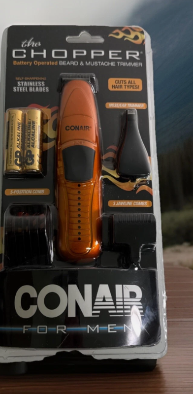 Photo 1 of ** PARTIAL SET/ SEE CLERK NOTES** The Chopper Beard & Mustache Trimmer By Conair For Men, With/ Ear and Nose (orange)
