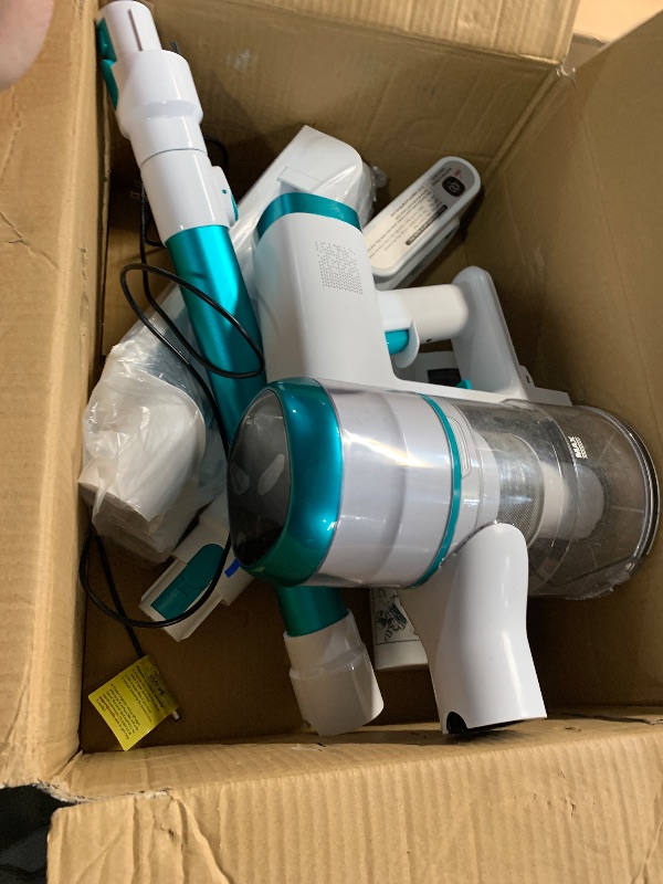 Photo 1 of ***(PARTS ONLY/ NON FUNCTIONAL)***Tikom V500 Cordless Vacuum Cleaner for Home, 40000Pa/450W Stick Vacuum with LED Touch Screen, Charging Wall Dock, Anti-Tangle, Lightweight Handheld Vacuum for Pet Hair, Hard Floor, Carpet, Blue