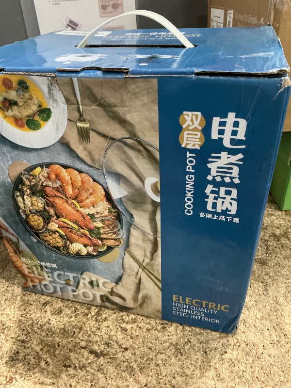 Photo 1 of *****China (Type I) plug***** Drizzle 3L Hot Pot Cooker Skillet Steamer - Multifunction Frying Pan 110V Non-Stick Grill 3L Stir-fried Stewed Cookware Steak Noodle Ramen Shabu Shabu Pot - Home Party Kitchen Dorm Cooking Green