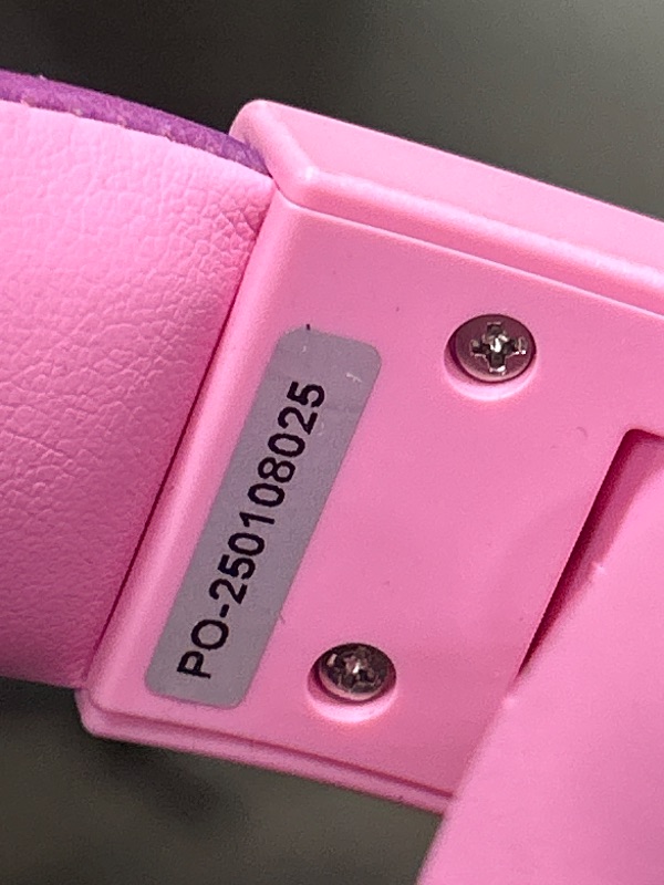 Photo 1 of (POWER TESTED) (MISSING CHARGER) iClever BTH12 Kids Bluetooth Headphones,Colorful LED Lights,74/85dBA Safe Volume,85H Playtime,Fast Charging,Bluetooth 5.2,Over Ear Kids Headphones Wireles for iPad/Tablet/Airplane,Tie-dye Pink