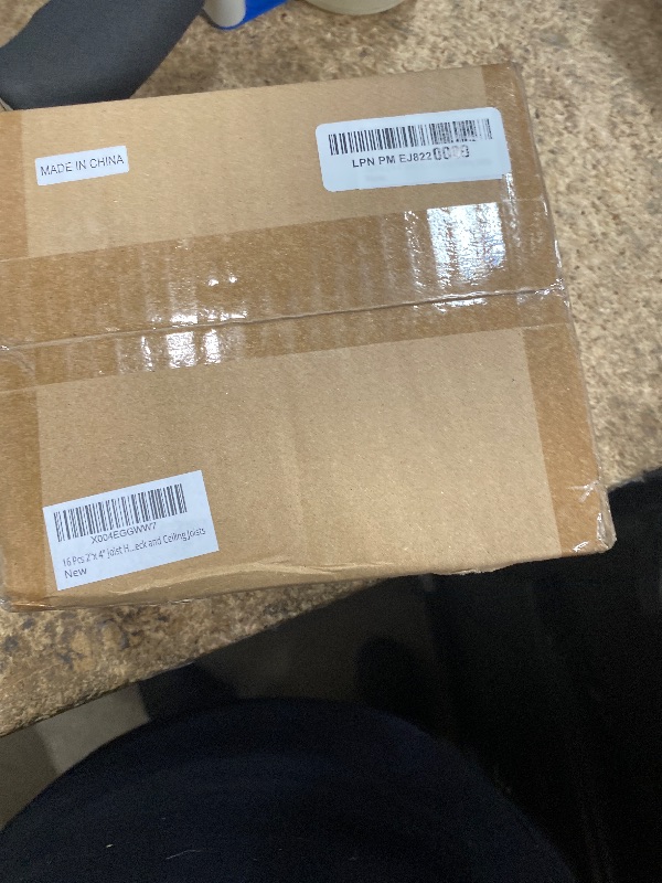 Photo 1 of 16 Pcs 2"x 4" Joist Hanger,Q235B Steel Face Mount Joist Hangers,Black Powder Coated Hurricane Ties for Rafter, Rafter Brackets for Floor, Deck and Ceiling Joists