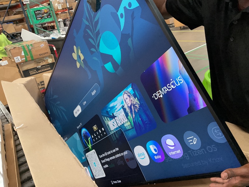 Photo 1 of ***STOCK PHOTO REFERENCE ONLY*** SEE NOTES *** 
POWERS ON*Samsung 75-Inch LS03FW 4K Neo QLED Mini LED Smart TV (2025 Model) Modern Frame Design with Wireless One Connect, NQ4 AI Gen3 Processor, Art Mode, Samsung Vision AI, Alexa Built-in