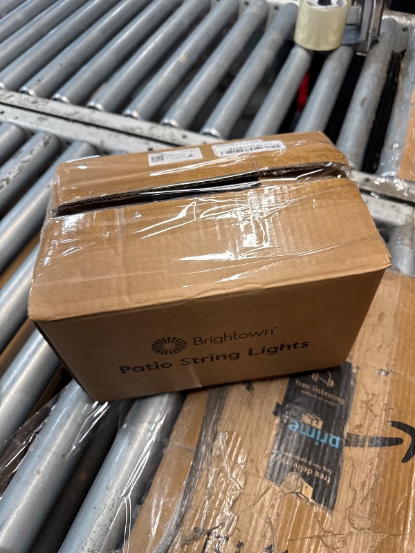 Photo 1 of (POWER TESTED) (USED) Brightown 58FT Solar String Lights Outdoor with Remote Cable Ties and Hooks, Commercial Grade Patio Lights with 26 LED Shatterproof Bulbs, 3 Light Modes Hanging Light for Backyard Party Decor