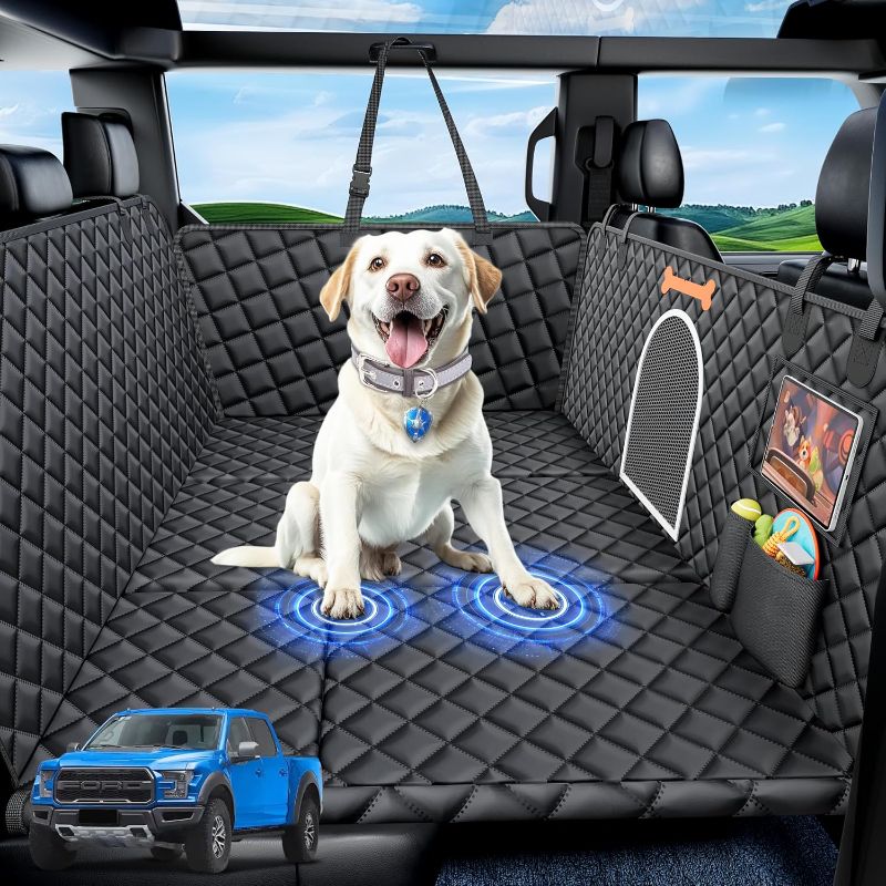 Photo 1 of  BWAKD XXL Dog Truck Seat Cover for Back Seat, Hard Bottom Backseat Extender for Car, Holds 400 lbs, Pet Seat Covers for Large Dogs, 100% Waterproof, Dog Car Bed Protector Hammock for Crew Cab Truck SUV F150