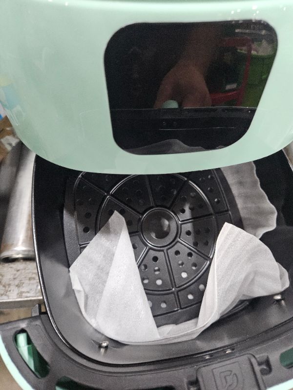 Photo 1 of ** Does not power on, for parts only ** DASH Tasti-Crisp™ Electric Air Fryer Oven, 2.6 Qt., Aqua – Compact Air Fryer for Healthier Food in Minutes, Ideal for Small Spaces - Auto Shut Off, Digital, 1000-Watt